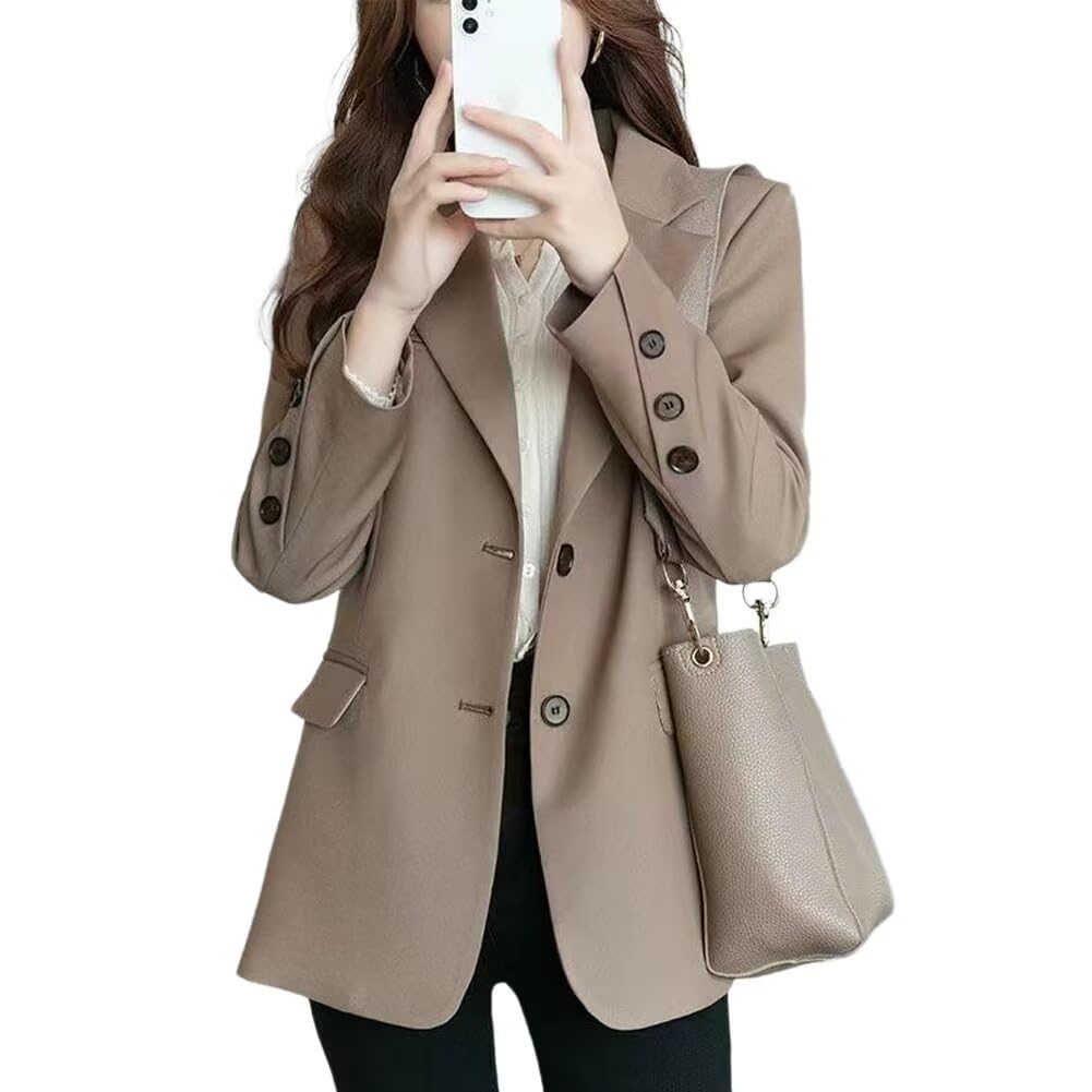 テーラード ジャケット レディース ブレザー 2つボタン 上品 エレガント オフィス カジュアル S・2XL 長袖 シンプル きれいめ 大人