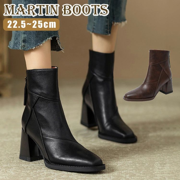 チャン 美脚 防滑 防寒 防水 レディース靴 滑らない 大きいサイズ ヒール 軽量 2024秋冬 歩きやすい ショートブーツ レディース