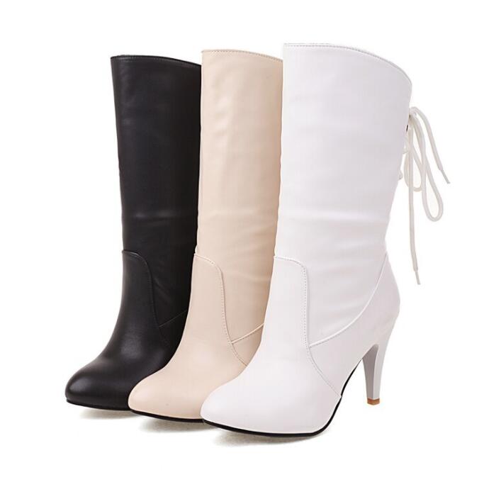 ロング丈 合皮 長靴 26.5cm 22cm 小さいサイズ 大きいサイズ 暖かい ヒール9cm 美脚 ジョッキーブーツ ロングブーツ