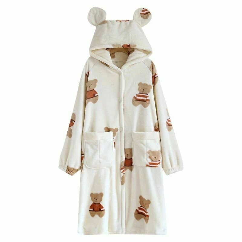 耳フード付き もこも 可愛い 厚手 長袖 部屋着 大きいサイズ ルームウェア レディース 冬用 裏起毛 パジャマ あたたかい メンズ