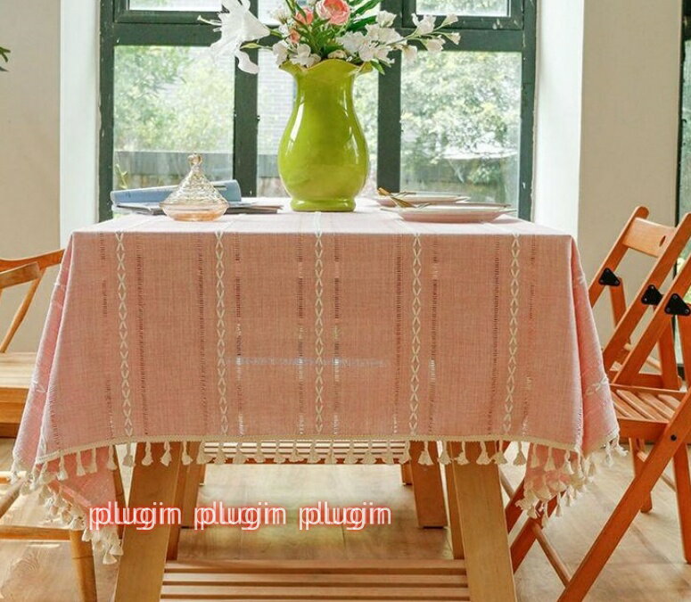 テーブルクロス ストライプ タッセル付き 長方形 ヨーロピアンス アンティーク 洋室 和室 優雅 展示用..