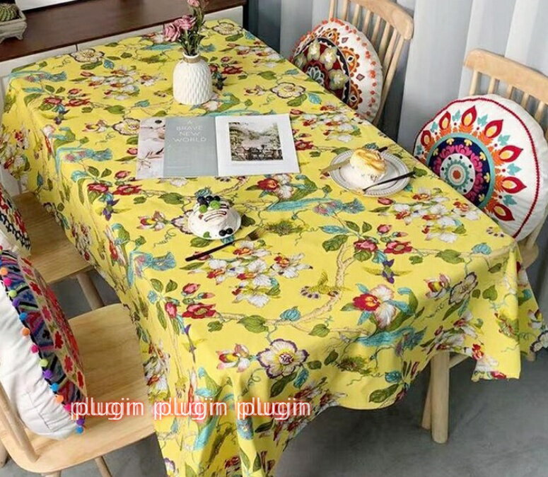 多機能 田園風 洗える テーブルクロス キッチンファブリック 無地 おしゃれ テーブルカバー 汚れにくい..
