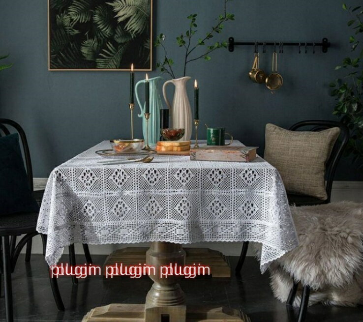 田舎のテーブルクロス古典的なロマンチックの花のニットのレース織物テーブルを覆う農家の家の装飾長方形のキッチンのテーブルクロス 夏 カントリー風 爽やかなボタニカルスタイル コーヒー パーティー アウトドアピクニック 用 カバー
