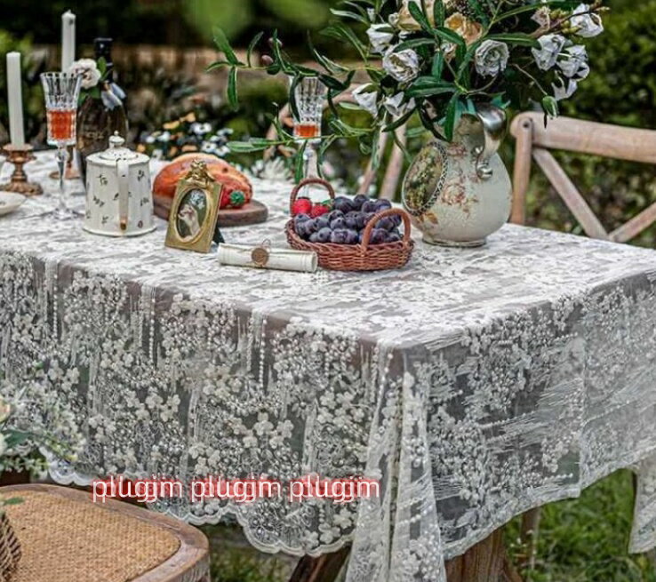 テーブルクロス 長方形 ダイニング 装飾 田園風 テーブルカバー 刺繍 レース ポリエステル ヨーロッパスタイル 花柄 椅子カバー フラワー ロマンチック 欧風 パーティー エレガント 植物 花藤 パターン テーブルクロス ホテル レストラン