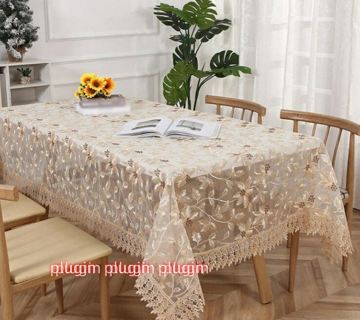 テーブルカバー テーブルクロス 多機能カバー レース飾り 花刺繍 ダイニングチェア ウェディングチェア 家庭用 お店用 取り外し簡単 椅子 学習机 ティーテーブル 長方形 円形テーブル デコレーション 食卓カバー 耐久性 可愛い