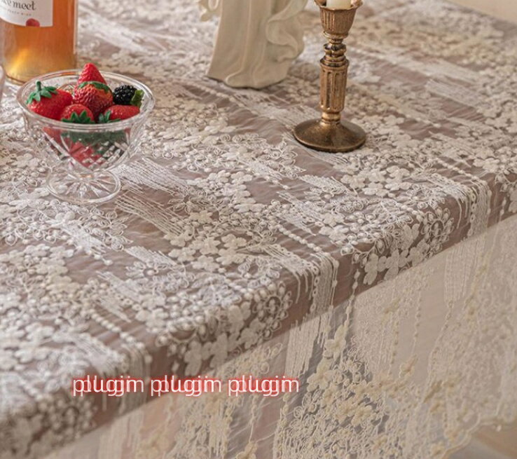 手編み テーブルクロス ジャガード テーブルカバー アンティーク調 デスクマット 丸テーブル 長方形テーブル 四角の机 ダイニング おしゃれ テーブルカバー インテリア クラシカル花柄 レース モチーフ マルチカバー