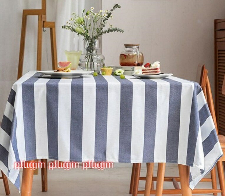 アンティーク調 綿麻 おしゃれ 北欧風 長方形 テーブルクロス 花瓶敷き テーブルカバー マット テーブル保護 防汚 丸洗い 洗濯可能 撮影道具 卓上飾り用品 結婚式 パーティ おもてなし インテリア ストライプ