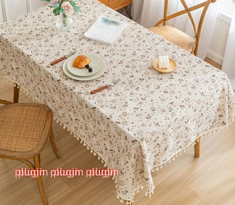 アンティーク調 綿麻 おしゃれ 北欧風 長方形 テーブルクロス 花瓶敷き テーブルカバー マット テーブル保護 防汚 丸洗い 洗濯可能 撮影道具 卓上飾り用品 結婚式 パーティ おもてなし インテリア ボタニカル