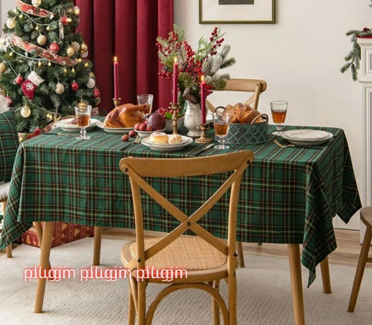 テーブルマット 綿麻 デスクマット テーブルカバー 格子柄 長方形 防汚製 キッチン用品 北欧風 幾何学模様 華々しい かわいい おしゃれ ポリエステルテーブルクロス コットンリネン 耐久 長方形 テーブルクロス 黒