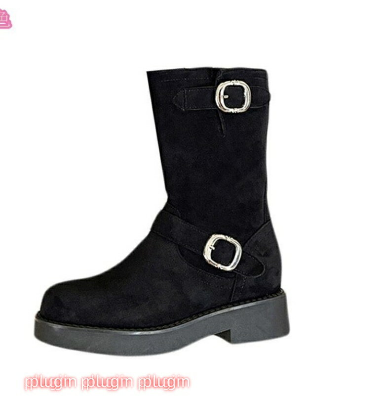 コスプレ靴 ブーツ レディース ミドル ウエスタンブーツ 太めヒール ドレスシューズ チャンキーヒール 秋冬 シンプル 美脚 長靴 厚底 カジュアル 履きやすい エンジニア ミドルブーツ ジョッキーブーツ パーティー 結婚式