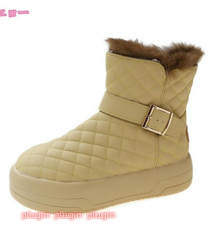 スノーブーツ レディース ショート 長靴 ブーツ スノーシューズ アウトドア ユニセックス ブラック ウィンターブーツ ミドル丈 中綿 防水 防寒 防滑 保暖 冬用 カジュアル 綿靴 雪靴 ボアブーツ 長靴 スノトレ 撥水 滑りにくい お出かけ