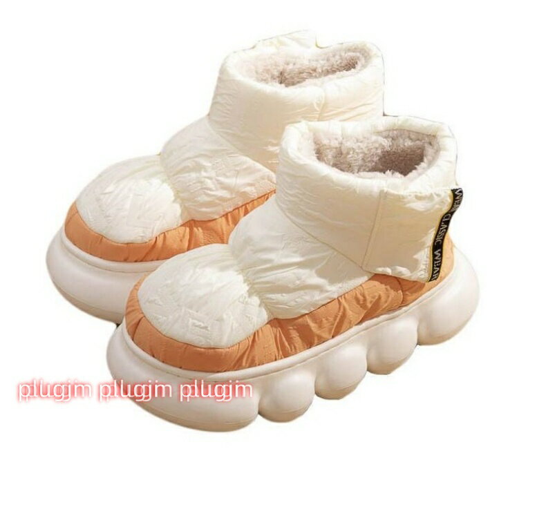 スノーブーツ 冬用 ルームシューズ 洗える 暖かい 冬 あったか 綿靴 雪靴 裏ボア ふわふわ 防寒シューズ ブーツ 短靴 防水 ハウス アウトドア 裏起毛 滑り止め ボアブーツ 部屋用 モコモコ オシャレ 室内 秋冬 男女兼用