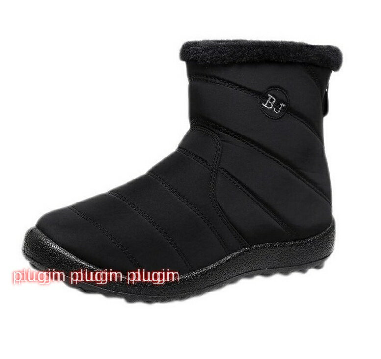 スノーブーツ レディース 撥水 軽量 マジックテープ ショート 裏起毛 暖かい 履きやすい 歩きやすい 冬 雪 雨 シンプル カジュアル ムートンブーツ ブーツ 雪靴 靴 シューズ ショート丈 アンクル 通勤用 ウォーキング 秋冬 防水