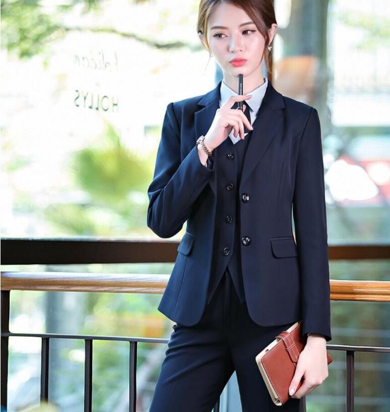 スカートスーツ レディース リクルートスーツ フォーマル スーツ4点＆5点セット 就職 ベスト付き ビジネススーツ セレモニースーツ 通勤 ジャケット+ベスト+長袖シャツ+パンツ/スカート 二つボタンスーツ 黒/紺 お徳用5点セット クロスタイ付き