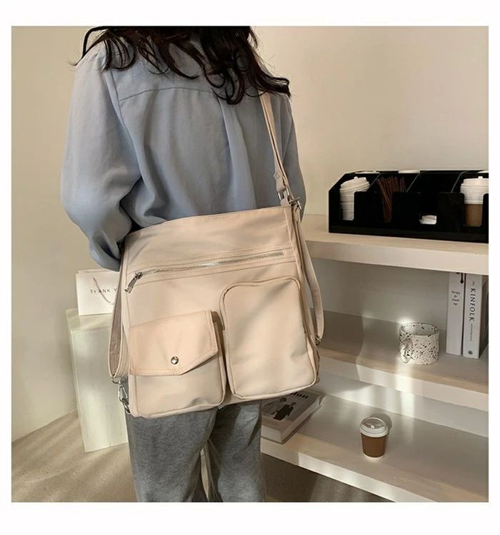 トートバッグ レディース ショルダーバッグ 斜め掛けバッグ ナイロン ファスナー付き 大きめ a4入れ 大容量 ナイロンバッグ 2way 肩がけ 軽量 ショルダーバッグ 斜め掛け 通勤バッグ 軽い 通学 マザーズバッグ ポケット多い 収納上手 旅行 出張 ビジネス 大容量 可愛い