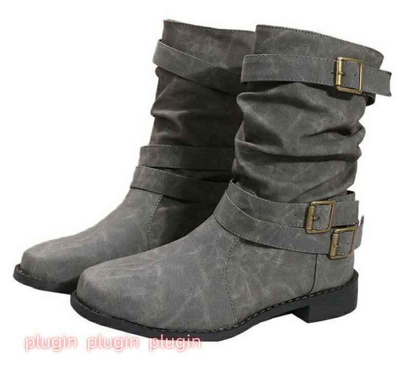 ウエスタンブーツ レディース エンジニアブーツ 幅広 甲高 くしゅくしゅ 歩きやすい ミドルブーツ ローヒール ブーティー 美脚ブーツ レディース靴 痛くない おしゃれ レザー ブーツ 大きいサイズ 履きやすい シンプル 通勤