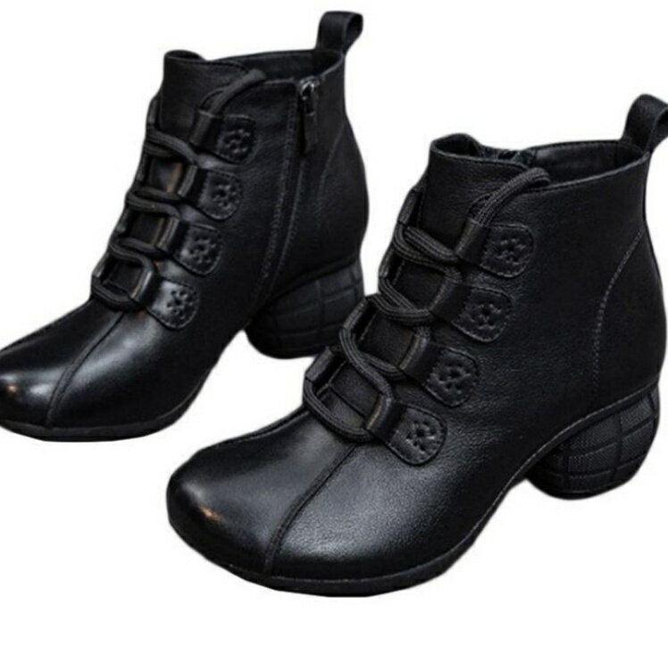 レディース ショートブーツ 厚底 太ヒール レースアップ サイドジッパー 編み上げブーツ 滑り止め 歩きやすい 秋 冬 春 厚底ブーツ ショートブーツ 編み上げ レディースブーツ 婦人 結婚式 通勤 通学