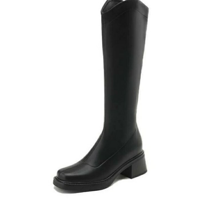 厚底ブーツ レディース ジッパー セクシー ロング ハイヒール ニーハイ 女性用 卒業式 コスプレ ダンス コスプレ 太ヒール ジョッキー 披露宴 キャバ 歩きやすい 痛くない ポールダンス