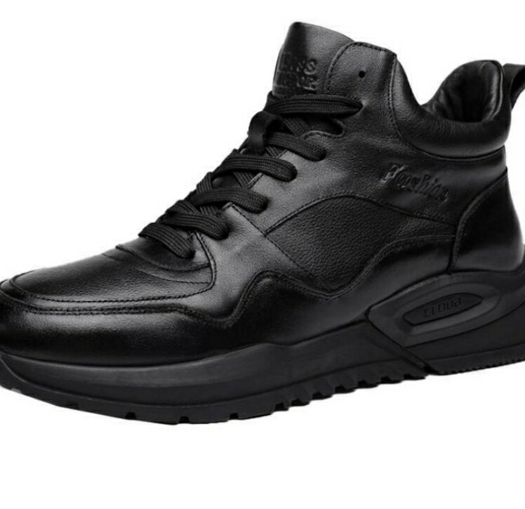 防寒 厚底 メンズ ワークブーツ ハイカットスニーカー カジュアルシューズ 秋冬 暖かい レースアープ スノーシューズ 冬靴 ウィンターブーツ 保温 ムートンブーツ 美脚 カジュアル 大きいサイズ 防寒靴 作業靴 裏起毛