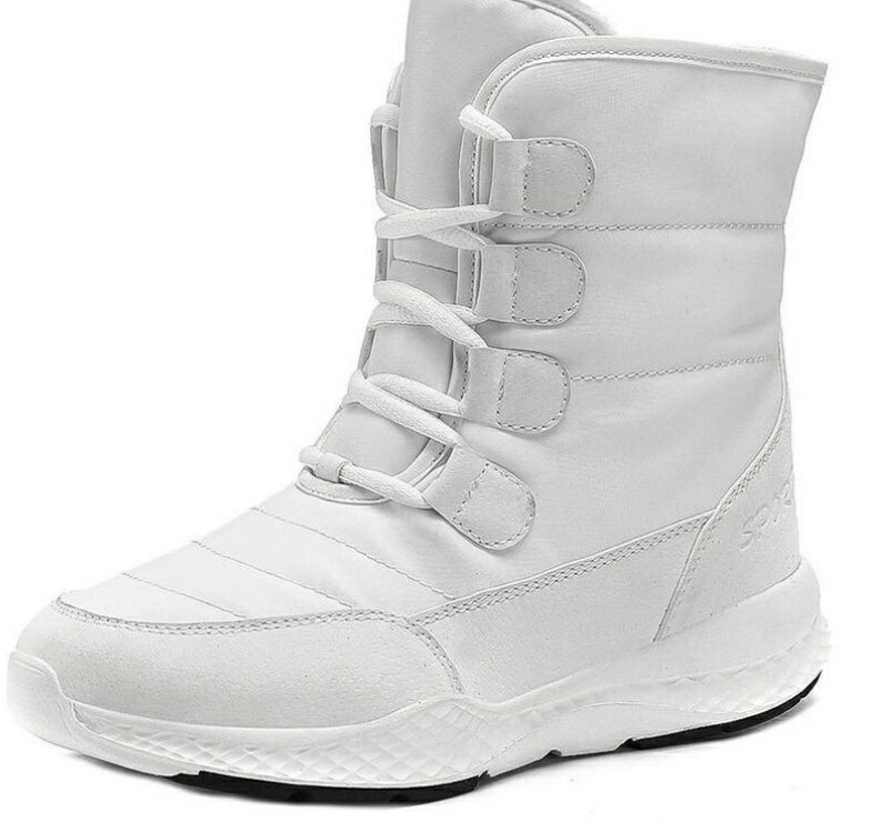 スノーシューズ レディース 防水 防滑 スノーブーツ 冬靴 ファー付き 靴ひも ショートブーツ 撥水 コンフォート アウトドア 保温 おし..