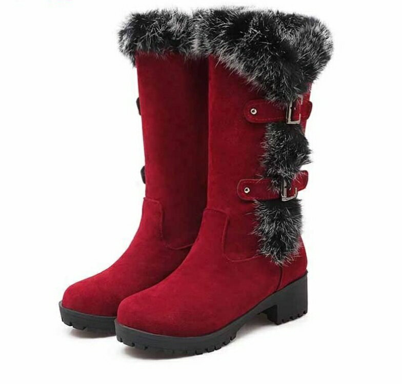 ミドル丈 裏ボア スノーブーツ スエード ムートンブーツ レディース ロングブーツ もっちりスエード 防寒 雪靴 ミドルブーツ シューズ 女性 ファー ふわふわ もこもこ 雪対応防寒 疲れにくい 履きやすい ウィンターブーツ 裏起毛