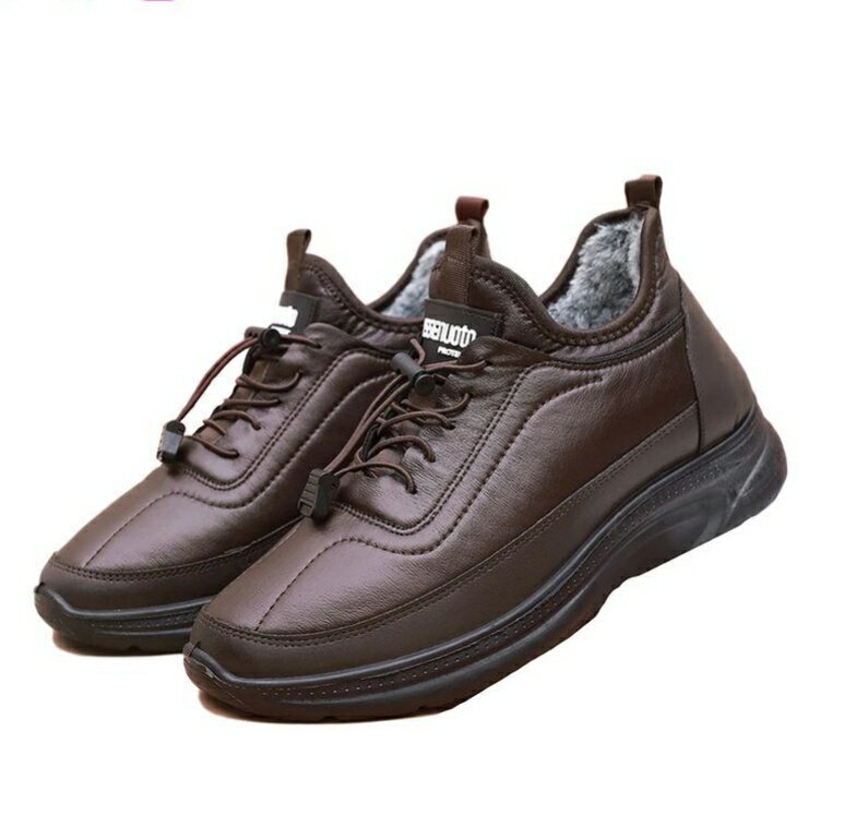 スノーブーツ メンズ レザー 本革 ラウンドトゥ 無地 レースアップ 冬用 防寒シューズ 疲れない 登山 防水スニーカー 防水 超軽量 滑り止め 脱ぎ履きやすい スノーシューズ カジュアルしゅーず キャンプシューズ