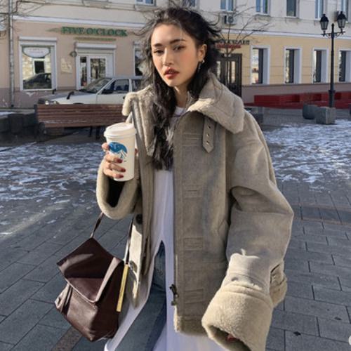 ウールコート ベルベット 厚め ミドル丈コート A1991