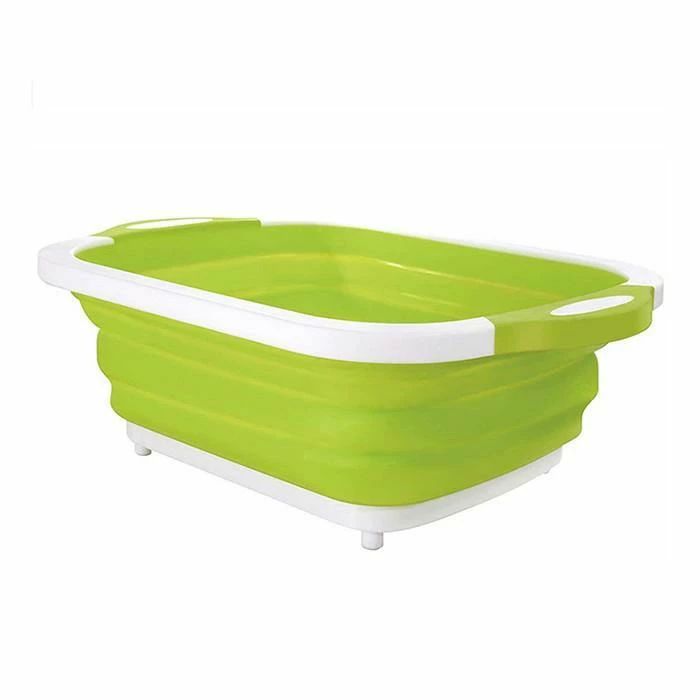 折りたたみ 水切り 洗い桶 雑貨 バスケット コンパクト まな板 キッチン用品 収納ケース 多機能 便利アイテム 便利グッズ 収納