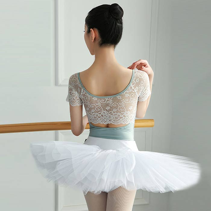 バレエ レオタード 大人 花柄 レース バレエレオタード スカートなし 大人用 半袖 胸パッドポケット付き バレエレオタード 大人バレエ レース 可愛い おしゃれ レオタード レッスン着 練習 大人 ジュニア バレエ用品 大人バレエレオタード バレエウェア ダンスウェア
