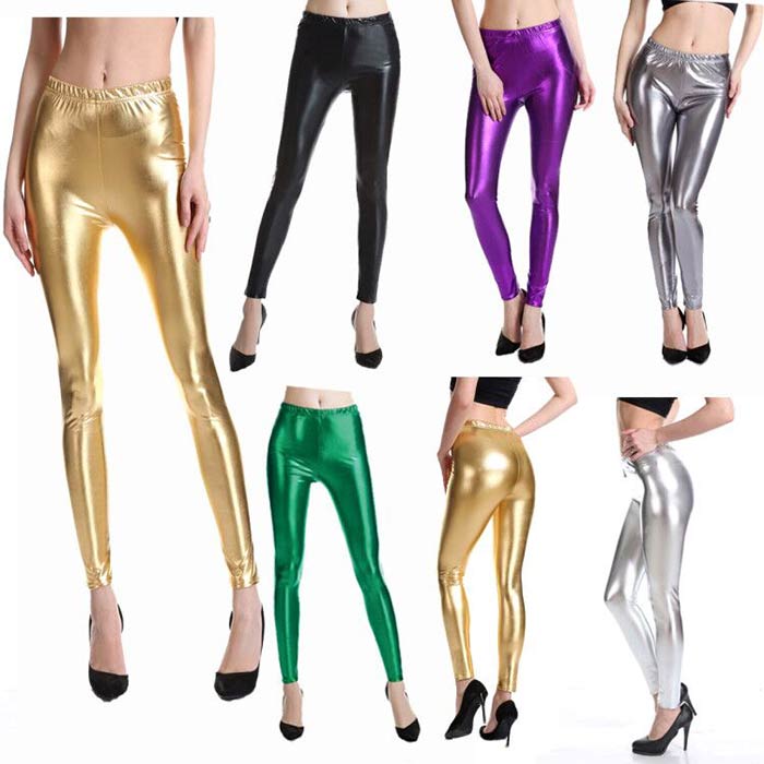 ステージ衣装 メタリックレギンス ダンス衣装 レディース 合皮 メタルカラー 衣裳 レギパン 派手パンツ 無地 美脚パンツ 光沢 薄手 ヒップホップ 舞台 衣装 派手 カラオケ 衣裳 コスプレ コスチューム フェイクレザー レギンスパンツ ダンサー 発表会