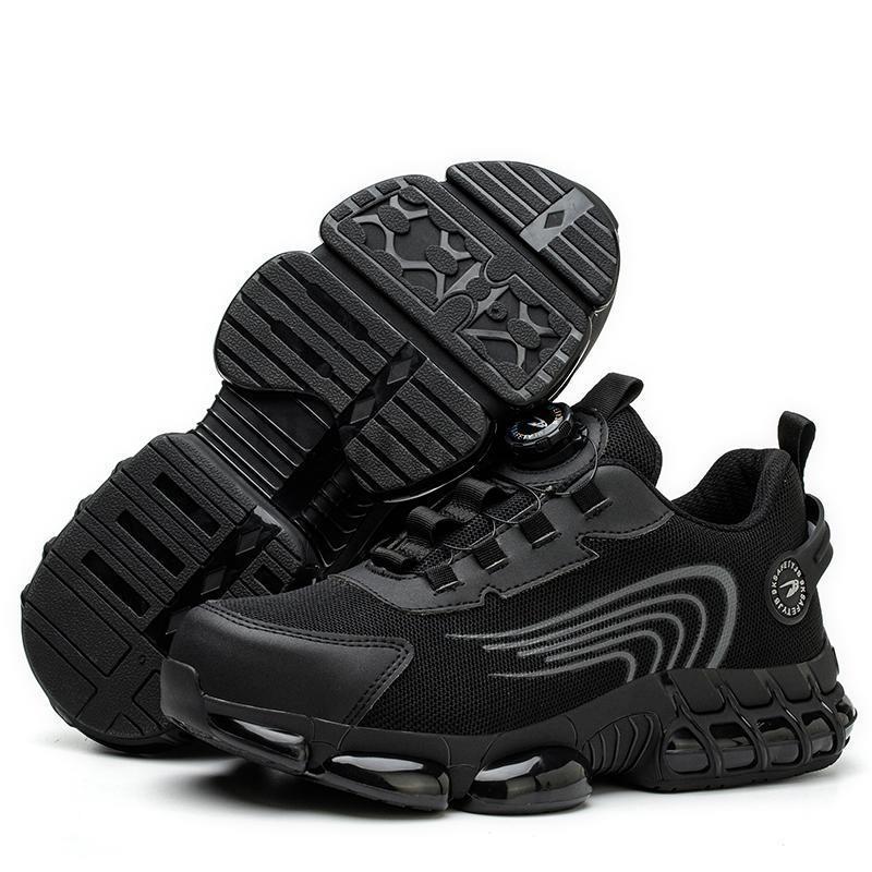 安全靴 おしゃれ スニーカー 通気 夏 メンズ レディース 作業靴 クッション 厚底 疲れにくい 軽量 黒 鋼先芯入り 登山靴 あんぜん靴 踏み抜き防止 安全靴だからと言って、ファッション性が低いものばかりではありません。この商品は、おしゃれなスニーカータイプの安全靴です。黒色で合わせやすく、メンズレディースどちらでも履きこなせます。 夏場でも通気性が良く、蒸れにくい作りになっています。また、厚底とクッションで足への負担を軽減し、疲れにくい設計になっています。作業用としてだけでなく、登山靴としてもお使いいただけます。さらに、鋼先芯入りで重い荷物を運んだり、踏み抜き防止機能も付属しているので、安心してご使用いただけます。 毎日の作業や趣味、アウトドアライフを応援する靴を、この一足で揃えられます。是非、お試しください。