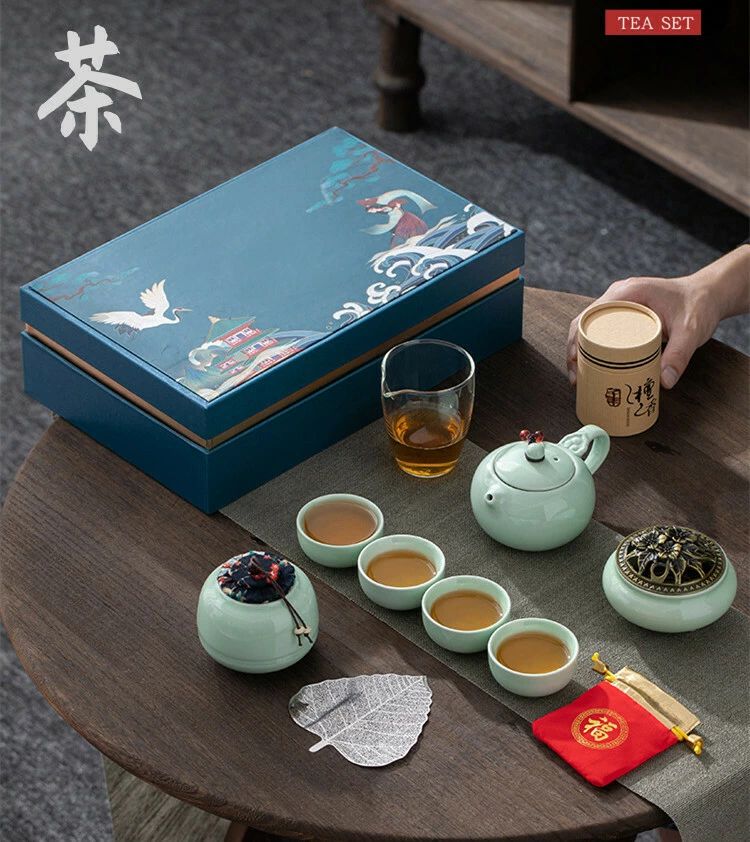 急須 湯呑み セット ティーポット 番茶器セット 茶器揃 陶磁茶具セット 茶器 茶皿 旅行ティーセットー ..