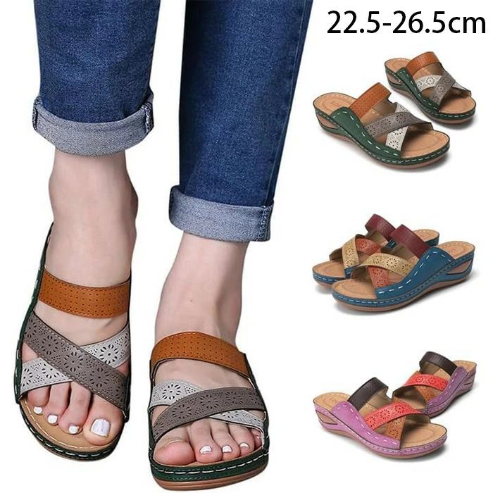 スリッパ サンダル 4cm レディース 厚底 ウェッジソール 夏 ハイヒール ソフトソール ラインストーン ファッション ウェッジヒール 軽量 美脚 ウェッジヒール ソール ヒール 靴 ビーチ 仕事 オフィス 自宅 お出かけ