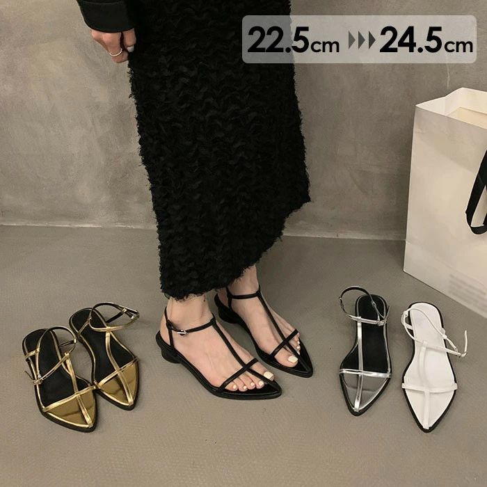 華奢ストラップサンダル レディー�
