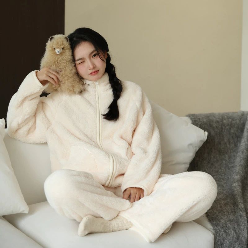 ルームウェア 上下セット レディース 部屋着 着る毛布 ふわもこ パーカー 無地 ルームウェア ハイネック 冬 温活 もこもこ 冬 前開き ジップアップ ポケット付き ナイトウェア フード付き 暖か 着る毛布 裏起毛 ギフト プレゼント 丸洗いOK 洗濯可能