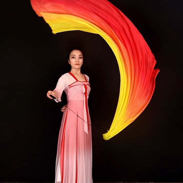 入場行進 スカーフ リボン 黒 グラデーション 開会式 イベント/中国風 演技 衣装 小物 民族舞踊 スカート