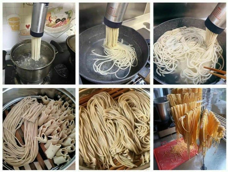 1.5mm 極細モンブラン電動絞り機 5種類の麺金型 モンブランしぼり器 モンブラン絞り機 製麺機 電気麺プレス機 家庭用DIY 3