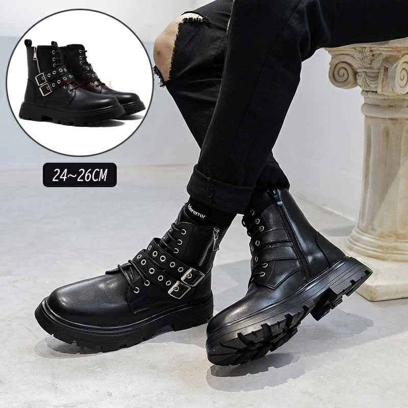 ブーツ メンズ ワークブーツ レースアップ サイドジッパー puレザー バイク マーチンブーツ エンジニア ビジネスブーツ 紳士靴 防水 防寒 アウトドア 革靴 ショート boots かっこいい 男女兼用 滑り止め 履きやすい 耐摩耗 お出かけ カジュアルシューズ