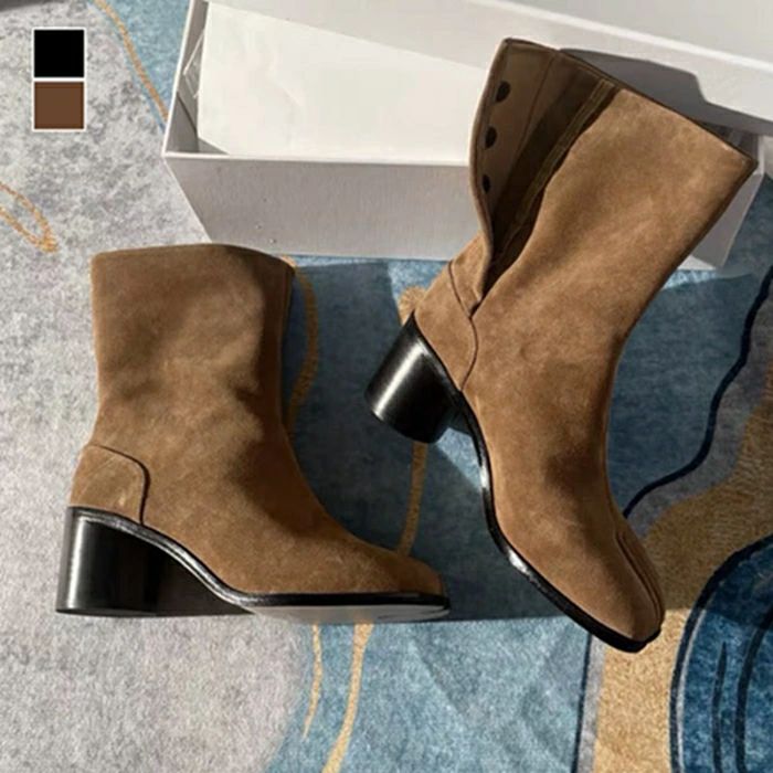 足袋ブーツ 足袋ジュース レディース タビ タビブーツ ショートブーツ 軽量 ショート丈 太ヒール 婦人靴 ハイヒール 黒 立ち仕事 靴 和装 着物 スエード シンプル 疲れにくい 歩きやすい カジュアル ビジネスカジュアル 通勤 通学 秋 冬