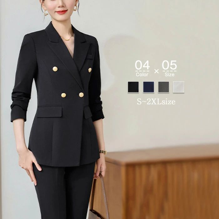 送料無料 スーツ レディース スーツセット レディーススーツ 2点セット ビジネススーツ パンツスーツ 上下セット フォーマル 上品 入学式 洗える ジャケット スカート パンツ 2way パンツドレス オフィス 長袖 エレガント お洒落 通勤 OL 女性らしい 大きいサイズ 黒