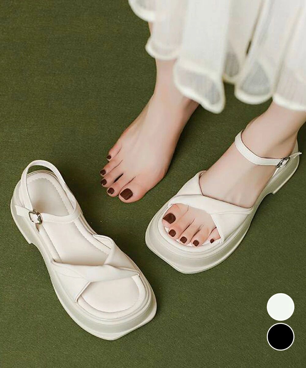 厚底サンダル サマーサンダル レディース 太ヒールサンダル ベルトサンダル 美脚 歩きやすい おしゃれ カジュアル オルチャン 大人 可愛い 旅行くつ 夏海 99GYXC-139