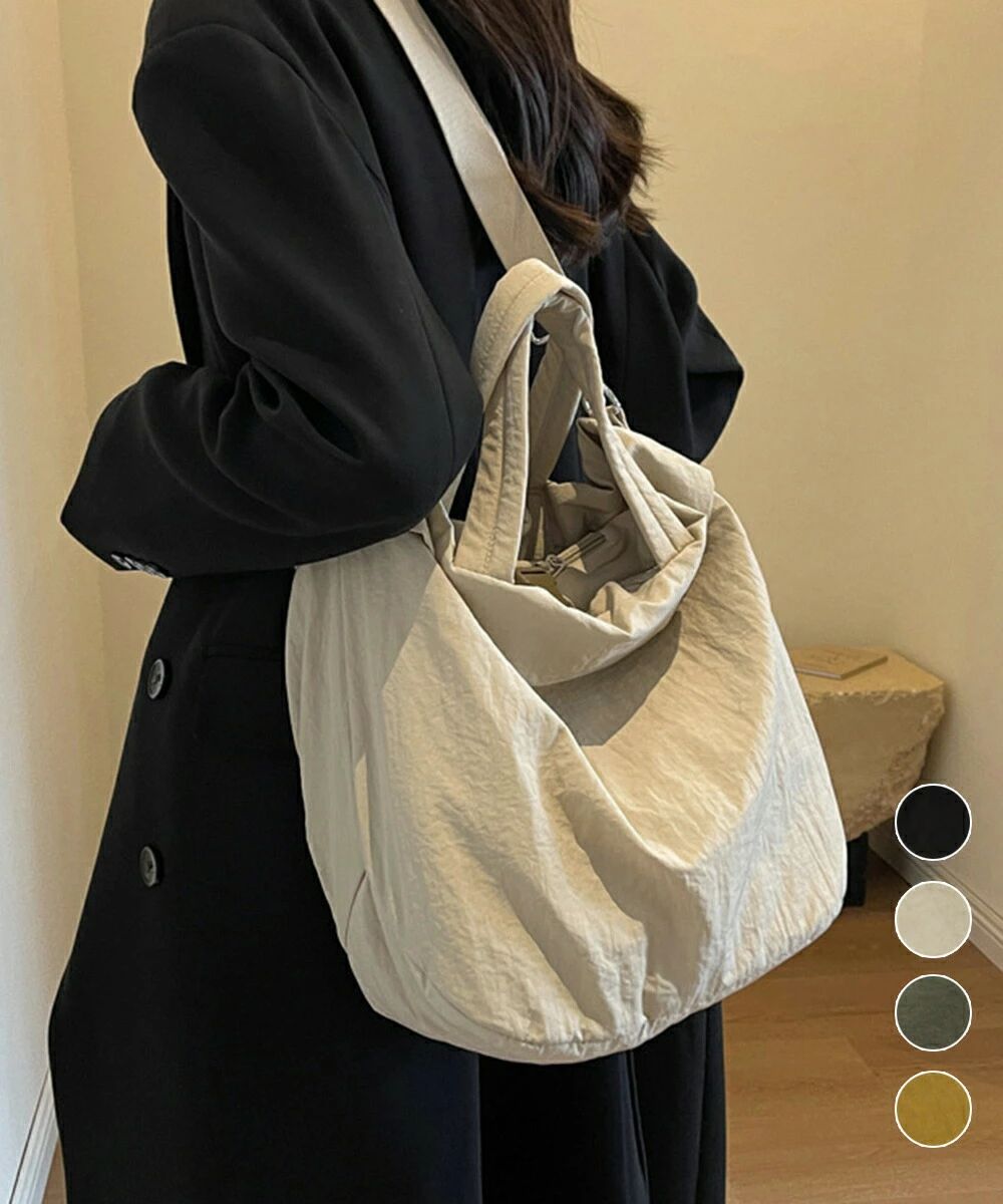 2WAY ソフトトート ショルダーバッグ 通学 マザーズバッグ A4対応 大容量 ナイロンバッグ 男女兼用 肩掛け 斜めがけバッグ おしゃれ 軽量 シンプルバッグ