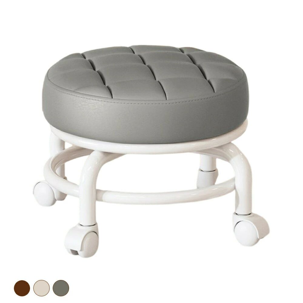 スツール おしゃれ 作業椅子 低い丸椅子 イス チェア ラウンドチェア ラウンドスツール ダイニングチェア 北欧 カフェ風 回転椅子 キャスター付き 丸椅子