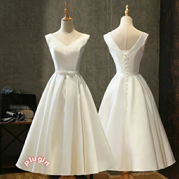 夜礼服 - 送料無料 ミモレ丈ドレス パーティードレス 白 結婚式ワンピース 二次会 ブライズメイドドレス ピアノ発表会ドレス 呼ばれ 披露宴 同窓会 文化祭 ノースリーブ Vネック Aライン 大きいサイズ シンプル ホワイト 20代 30代S M L 2L 3L 4L 5Ldf141y6