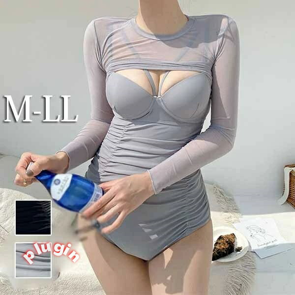 水着ビキニ検索結果｜ワンピース水着 レディース レオタード水着 ブラック グレー 小胸 セクシー 体型カ...