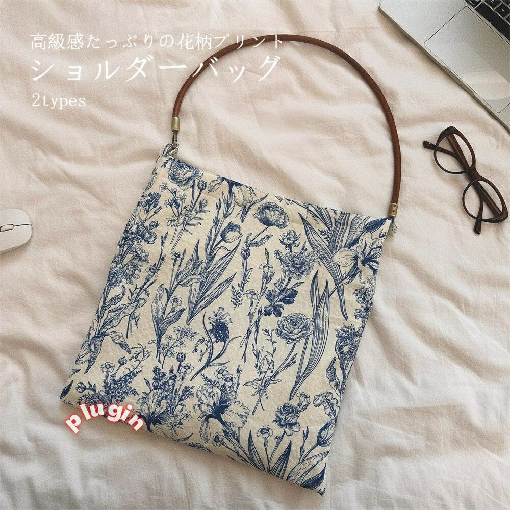 森ガ ハンドバッグ 内ポケット ショルダーバッグ レトロ 花柄トートバッグ 大容量 バッグ A4 布トート レディース 布バッグ 花柄