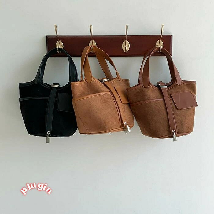 スエード スウェード キューブバッグ スエードバッグ レディース