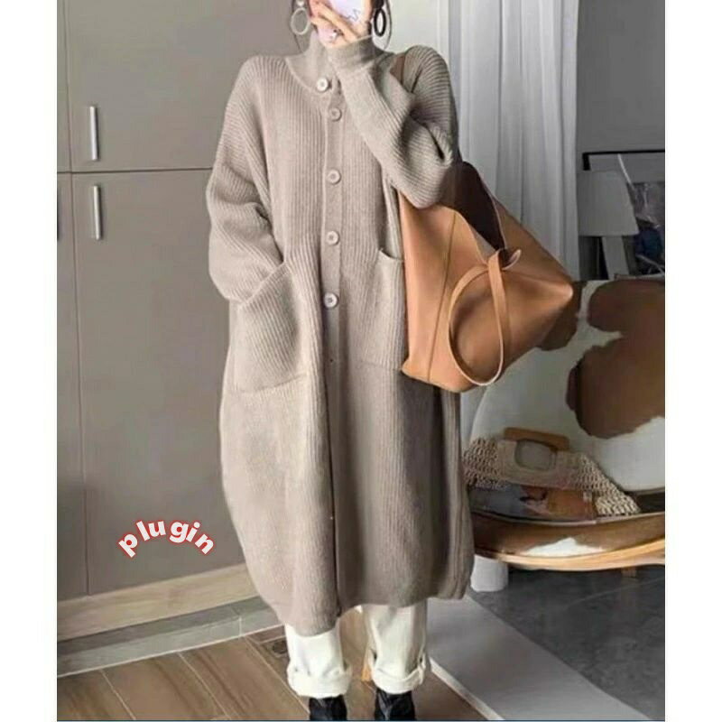 アウタ ニット 4色展開 コート ロングカーディガン ハイネック