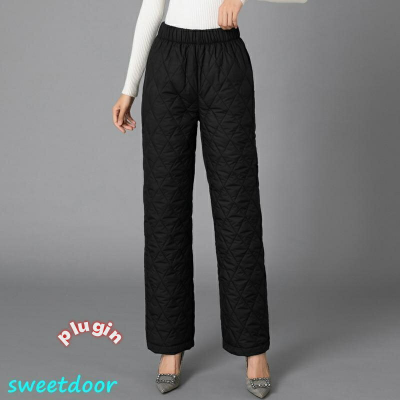 ダウン風パンツ レディース あったか カジュアル 美シルエット