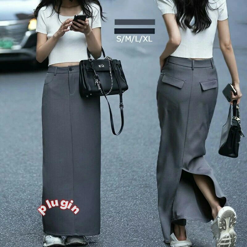 ロングスカート ペン タイトマキシスカート 長め タイトスカート